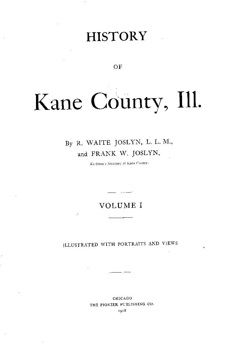 Kane County History 1